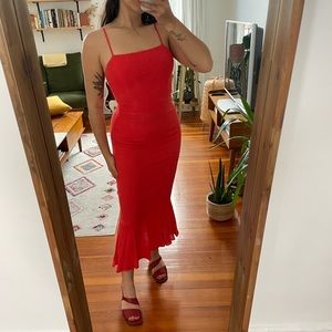 REFORMATION red orange dress